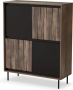 Credenza Swing KM-2 in noce/nero