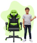 Sedia da gioco per bambini HC - 1004 nero e verde