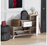 Scarpiera RETRO 77x90 cm beige/bianco