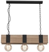 Lampadario a sospensione con catena SODER 3xE27/60W/230V