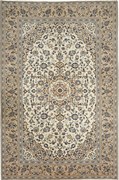 Kashan Tappeto 200x310 Beige (Iran) Annodato A Mano