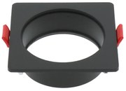 Portafaretto fisso per faretto Cobfix 10W da incasso 83x83mm Nero Quadrato 1 posto M LEDME