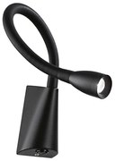 Ideal Lux - Lampada LED flessibile GOOSE LED/3W/230V CRI 90 nera