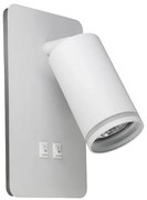 Luce Spot da parete a LED PARIGI 1xGU10/10W/230V + LED/6W/230V bianco