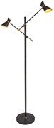 Piantana Industrial-Nordico Easel Acciaio Nero Oro Led 4W 3000K