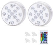 Luce Led per piscina RGB 0,25W con ventosa e telecomando confezione 2 pz Aigostar