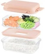 Lunch box per poke a scomparti tortora