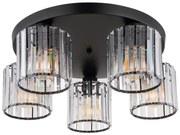 Globo 15742-5D - Lampadario a plafone JORDANA 5xE27/60W/230V diametro 46,5 cm nero