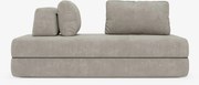 Rift divano letto matrimoniale 2 posti e 3 posti con schienali mobili - materasso alto 24 cm e memory foam in tessuto smacchiabile T31