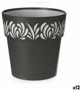 Vaso Autoirrigante Stefanplast Gaia Antracite Plastica 19 x 19 x 19 cm (12 Unità)