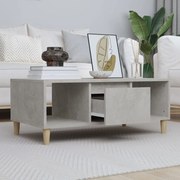 Tavolino salotto grigio cemento 90x50x36,5 cm legno multistrato