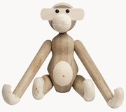 Oggetto decorativo di design in legno di quercia Monkey, Alt. 19 cm