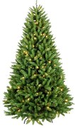 Albero di Natale artificiale Highland verde con illuminazione H 180 cm x Ø 114 cm