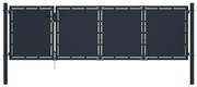 Cancello Per Giardino İn Acciaio 350x75 Cm Antracite /