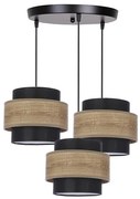 Lampadario a sospensione con filo TWIN 3xE27/40W/230V marrone/nero