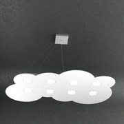 Sospensione Moderna Cloud Metallo Bianco 8 Luci Gx53