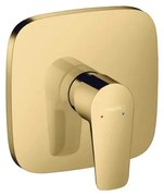 Rubinetto per doccia getto laminare cristallino a 2 manopole Talis E oro lucido HANSGROHE