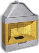 Camino A Legna Prefabbricato In Refrattario 96x64x128 Girolami GK 100 MAX RF