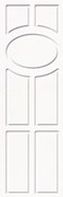 Pannello per porta d'ingresso P091 pellicolato pvc frassino bianco L 92  x H 210.5 cm, Sp 6 mm apertura reversibile