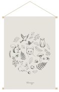 Kakemono bambini illustrazione foresta autunnale L40 x L60 cm FORET