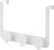 Gancio bagno triplo in acciaio e plastica bianco rettangolare Fiore