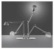 Artemide Tolomeo micro tavolo alogena alluminio