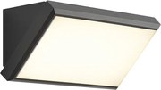 Lampada da parete moderna da esterno grigio scuro con LED IP65 e sensore di movimento - Marek