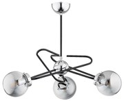 Lampadario a sospensione con supporto rigido SAGITO 3xE14/10W/230V cromo