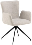 SARETTA Beige melange (tessuto Java 196)- MODERNA SEDIA IMBOTTITA  GIREVOLE PER SOGGIORNO/SALA DA PRANZO/UFFICIO LOFT