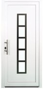 Portoncino d'ingresso in pvc 20011 L 80 x H 210 cm bianco apertura destra