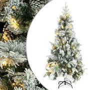 Albero di Natale Innevato Preilluminato Pigne in PVC e PE, Albero di Natale Innevato Preilluminato Pigne 225cm in PVC e PE