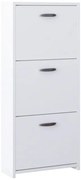 Scarpiera 3 ante doppia profondità L 50 x H 113 x P 25 cm 12 paia, bianco