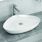 Kamalu - lavabo bagno da appoggio 59cm ceramica bianca | litos-0009