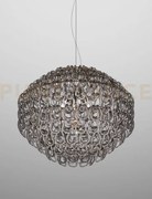 Giogali sospensione 85 cristallo fume' e bronzo opaco 5 luci attacc...
