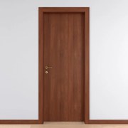 Porta battente Schubert telaio 8.5 cm noce L 60 x H 210 cm reversibile