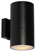 Lampada da parete per esterni moderna nera 2 luci AR111 IP44 - Duo