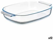 Teglia da Cucina Con manici Trasparente Vetro Borosilicato 2 L 30,2 x 6 x 19,6 cm (12 Unità)