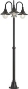 Lanterna da esterno classica nera 200 cm 3 luci IP44 - Daphne
