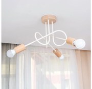 Plafoniera OXFORD 3xE27/15W/230V, finitura pino/crema