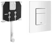 Sistema di scarico wc Grohe da incasso con placca bianca