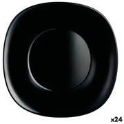 Piatto Fondo Luminarc Carine Nero Vetro (Ø 23,5 cm) (24 Unità)