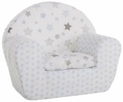 Poltrona per Bambini Stelle Bianco Grigio 44 x 34 x 53 cm