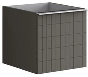 Struttura semi colonna da bagno Pixel 1 cassetto laccato opaco grigio carbone L 40 x H 40 x P 45.5 cm