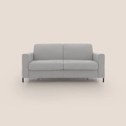 Ortensia divano letto materasso H18 cm con piedi alti in elegante microfibra smacchiabile T11 grigio chiaro