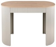 Tavolo consolle beige in metallo 40x100 cm Estriado – Leitmotiv