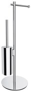 OMNIRES MP60810CR - Porta carta igienica e porta scopino MODERN PROJECT cromo