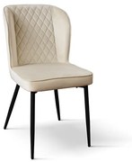 Set di 4 sedie SOHO effetto velluto beige