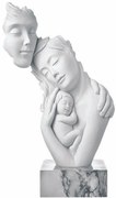 BONGELLI PREZIOSI Statua Famiglia Face moderna h 40 base marmo