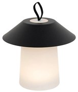 Lampada da tavolo nera con LED dimmerabile a 3 livelli ricaricabile - Ivan