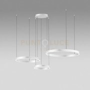 Criseide s/3d - lampadario a sospensione 3 luci bianco a led dimmer...